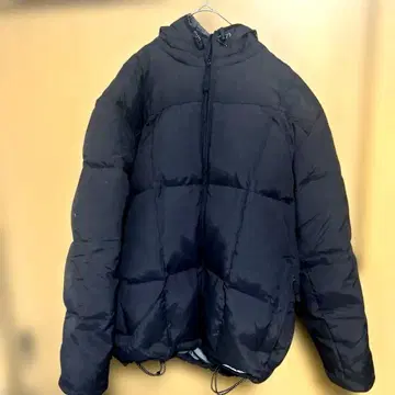 Eddie Bauer 후드 부착 블랙 다운 자켓