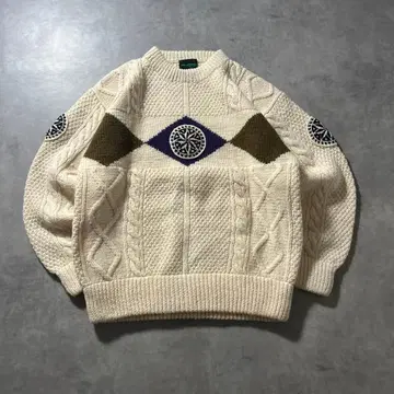 빈티지 노르딕 케이블 레트로 디자인 니트 스웨터