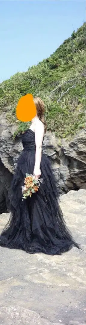 블랙 튤 드레스