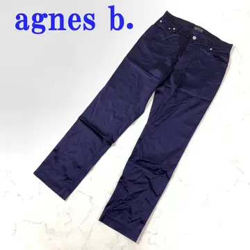 아그네스 베 슬랙스 팬츠 아세테이트 레이온 퍼플 38 C4412