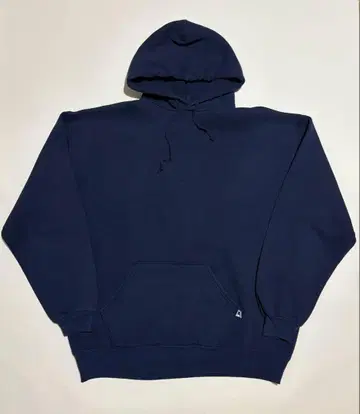 90s 러셀 무지 후드티 USA제 네이비