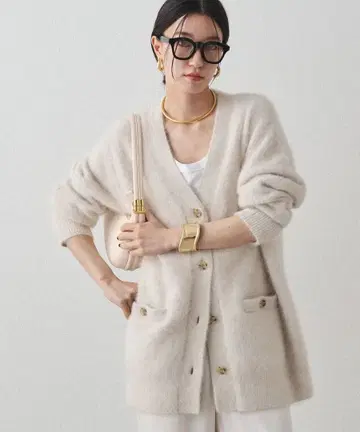 FUR 캐시미어 니트 가디건