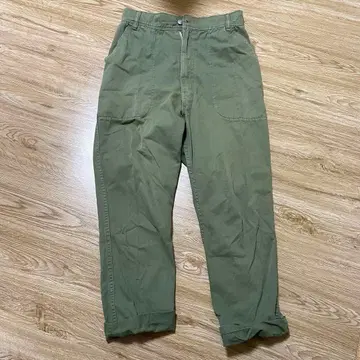 mercibeaucoup 카키 와이드 팬츠 크롭