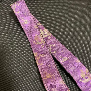 JODI HEAD (조디 헤드) 기타 스트랩 보라색 용 자수 패턴