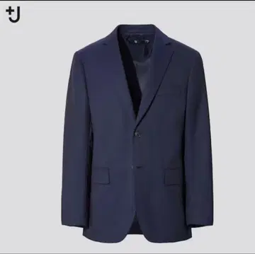 유니클로 +J 울 테일러드 자켓 스트라이프 네이비