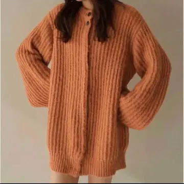 mideal 니트 가디건 원피스 긴팔