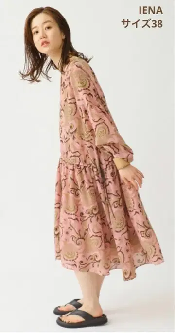 IENA 보일 플라워 미니 원피스