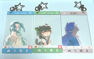 라샤오헤이 전기 SNS풍 아크릴 키링 3개 세트