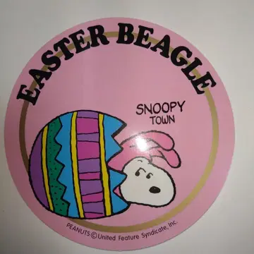 부활절 비글 스누피 씰 스누피 타운 한정판 스티커