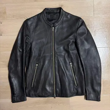 STUDIOUS 스테이디오스 양가죽 싱글 라이더 자켓 S 블랙