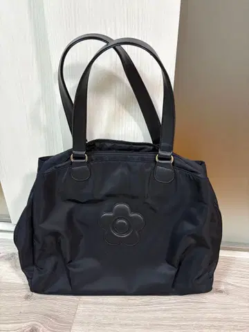 마리콴트 블랙 나일론 토트백