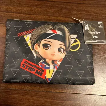 V TinyTAN 파우치 블랙 빨간색 BTS
