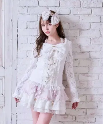 리즈리사 레이스 니트 상의