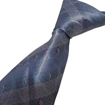 super joy 슈퍼 조이 기하학 패턴 블루 파랑 넥타이