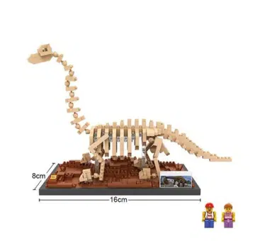 LOZ 브라키오사우루스 화석 모델 나노 블록과 같은 크기입니다.