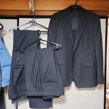 아오야마 양복 PERSON'S 비즈니스 정장 블랙 자켓과 팬츠 세트
