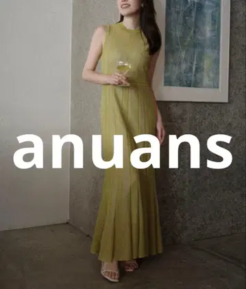 새상품급 anuans 슬리브리스 원피스 S 그린