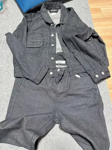 Orians 다크 그레이 데님 자켓 커버올