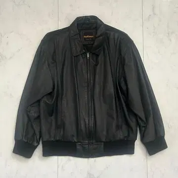 80s 90s archive leather bomber jacket 블랙