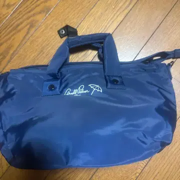 네이비 나일론 토트백 로고