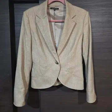 베이지 글리터 수트 셋업 미디 스커트 세트 13호 톨