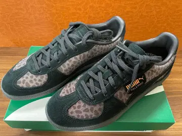 PUMA 팔레르모 다크 그린 레오파드 무늬 스니커즈