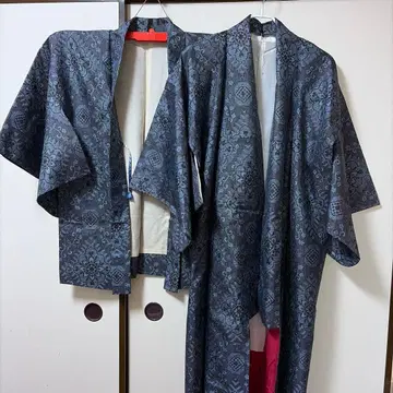 오시마 메이센 기모노와 겉옷 앙상블