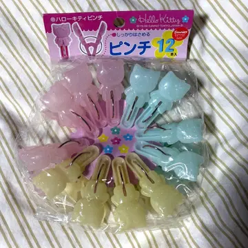 [ 새상품 ] 헬로키티 다이컷 핑 세탁집게 1998