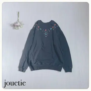 [비쥬 장식] 쥬에티 맨투맨 M 블랙 여성 빈티지