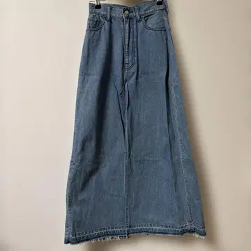 WHEIR 데님 슬릿 롱 스커트