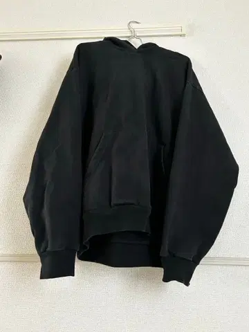 블랙 후드 부착 후드티 XL