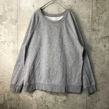 B1600 구제 의류 트레이닝복 맨투맨 래글런 그레이 무지 90s Y2K