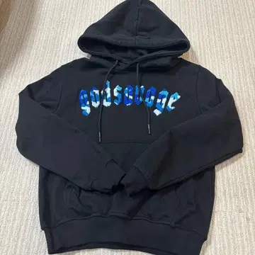 godseavage 블랙 후드 부착 후드티