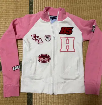 TOMMY HILFIGER 후드티 S 화이트/핑크