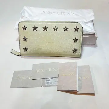 지미추 스타 스터드 장지갑 화이트 빅 스터드