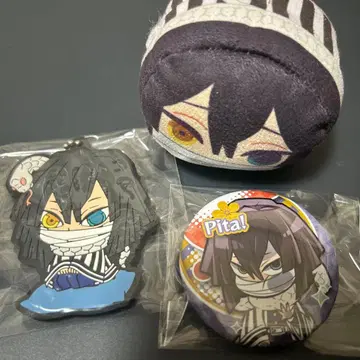 이쿠로 오바나이 봉제 인형 캔뱃지 키링 세트