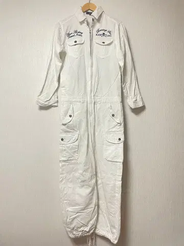 화이트 긴팔 오버롤 해골 화이트