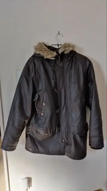 GEORGIA 가죽 밀리터리 자켓 브라운