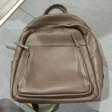 브라운 가죽 럭색 백팩