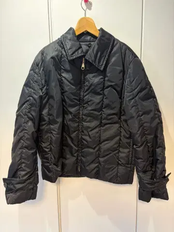 Demon 블랙 퀼팅 자켓