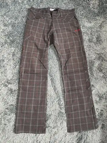 OAKLEY 체크 무늬 스트레이트 팬츠 34인치