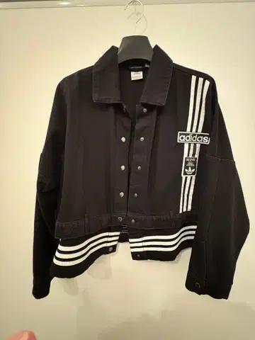 3XL 아디다스 아디브레이크 데님 2-IN-1 트랙탑 블랙