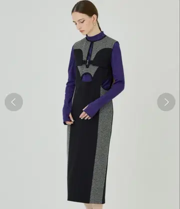 UNITED TOKYO 사이론 트위드 롱 원피스