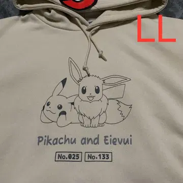 새상품 포켓몬스터 후드티 피카츄 이브이 LL