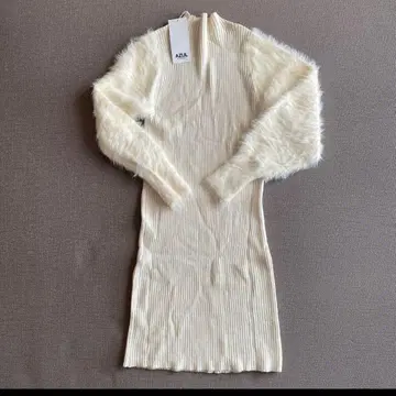 [ 미사용 새상품 ] AZUL BY MOUSSY 리브 니트 원피스