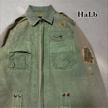 Y2K ARCHIVE HaLb 양면 기믹 밀리터리 자켓 자수