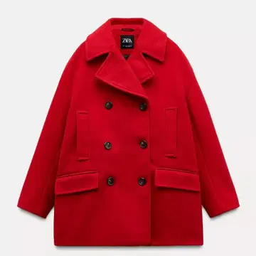 포켓 부착 더블 브레스트 코트