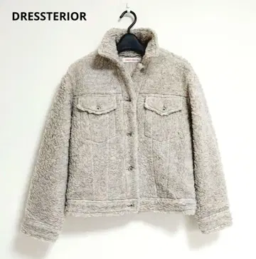 새상품급 DRESSTERIOR 보아 자켓 믹스 컬러 베이지 충전솜