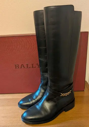 BALLY 가죽 롱 부츠 23cm