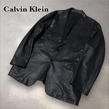 정가 12만 ck Calvin Klein 램 가죽 테일러드 자켓